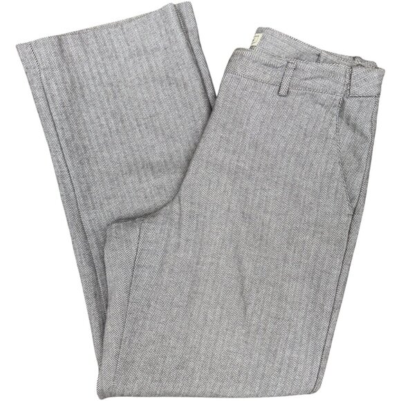 EUC Women's L.L. BEAN Herringbone Lined Straight Leg Trouser | Size 10 Reg. - Picture 1 of 10
